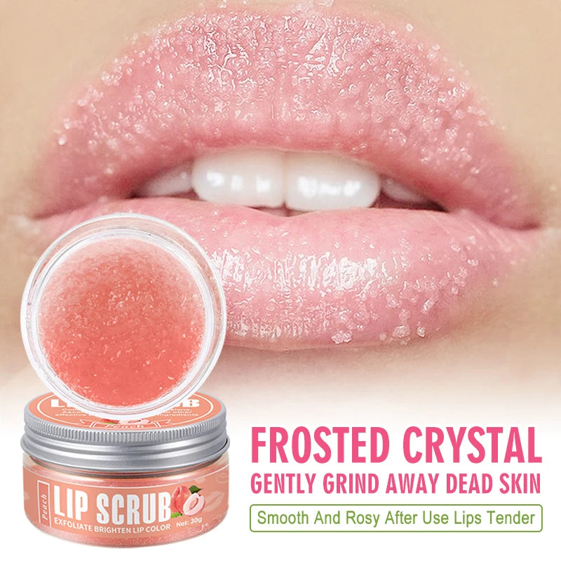 Lip Scrub 30g Peach Honey Rice Coconut Brightening Lip Color Exfoliating Moisturizing lips