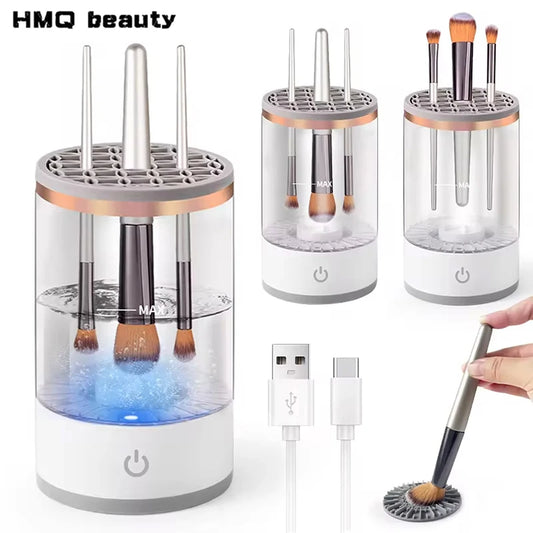 Portable USB Makeup Brush Cleaner 3 In 1 Electric Cosmetic Brushes Cleaning