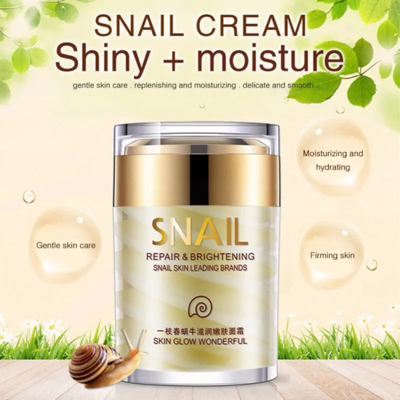 Snail Collagen Face Cream Whitening Moisture Anti Aging Facial Firming Cream Anti Wrinkles Eye Bags Korean Skin Care Product 60g